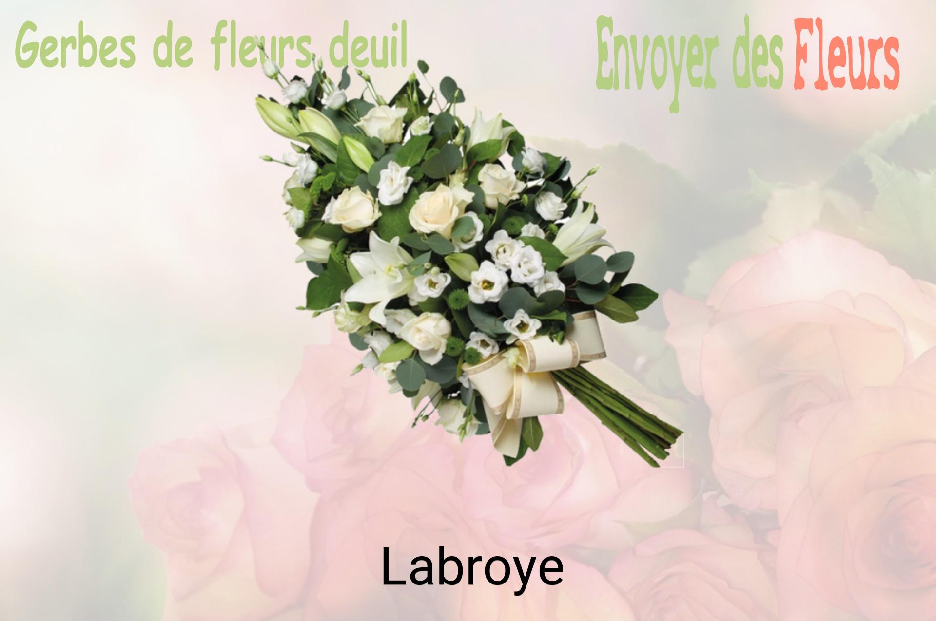 Gerbe de fleurs de deuil livrée à Labroye